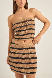 RH SOL STRIPE STRAPLESS KNIT TOP