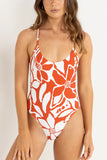 RH POPPY FLORAL CROSS BACK ONE PIECE